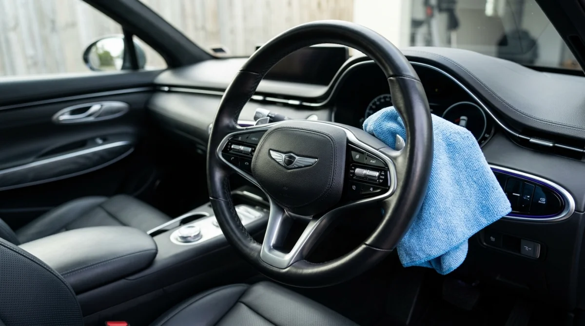 comment nettoyer un volant de voiture qui colle