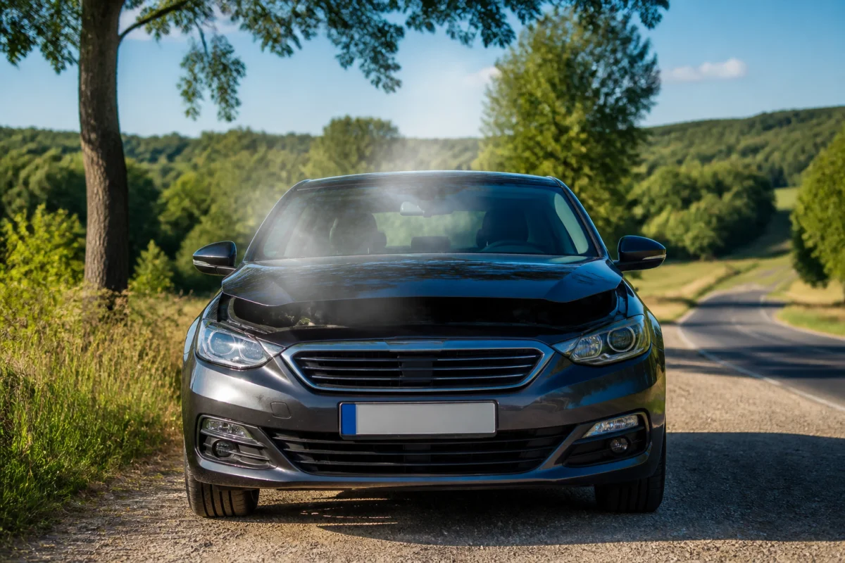 voiture qui fume sous le capot